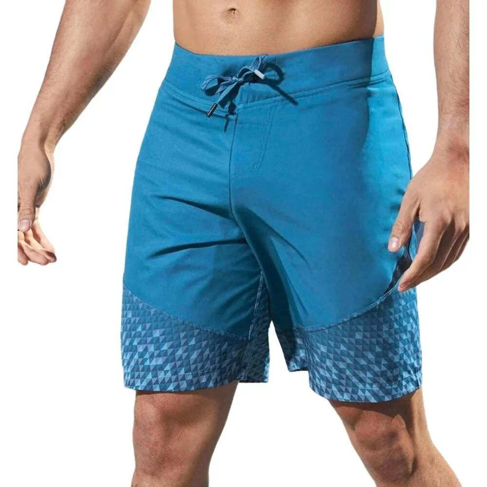 Hylete Size M Proteus Unlined Pocket Board Shorts Blue Above the Knee